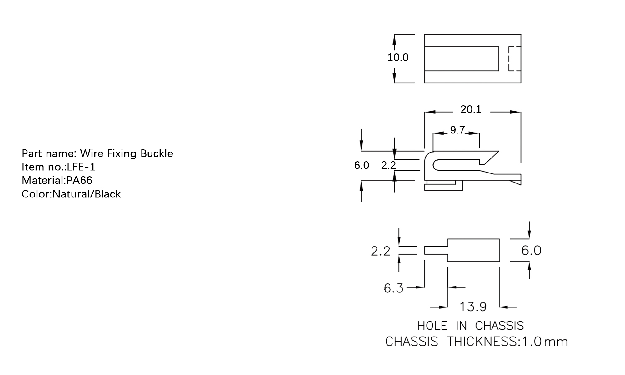 Wire Fixing Buckle LFE-1